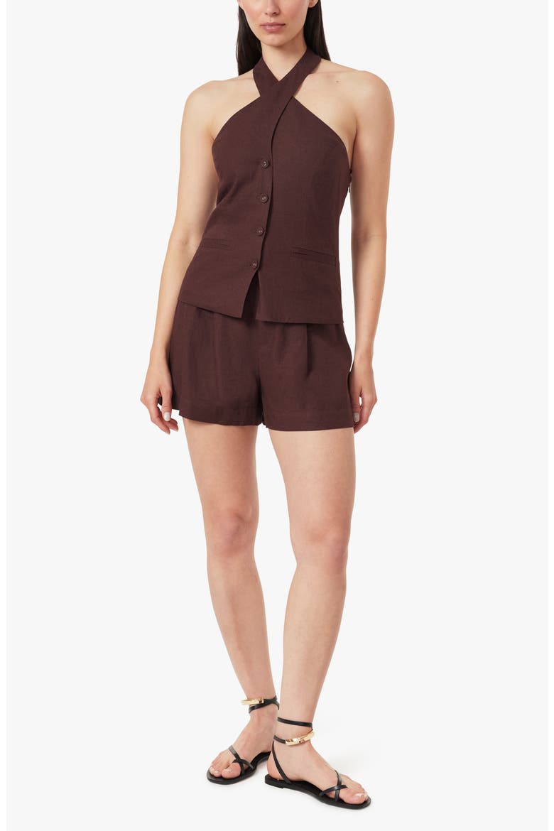 Belted Pleat Front Shorts, Alternate, color, SUMMER PLUM
