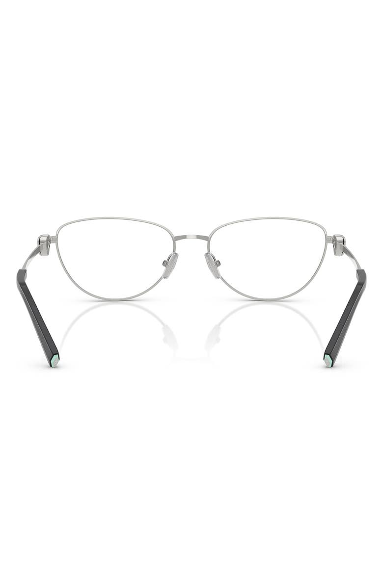 Tiffany & Co. 56mm Oval Optical Glasses, Alternate, color, Silver