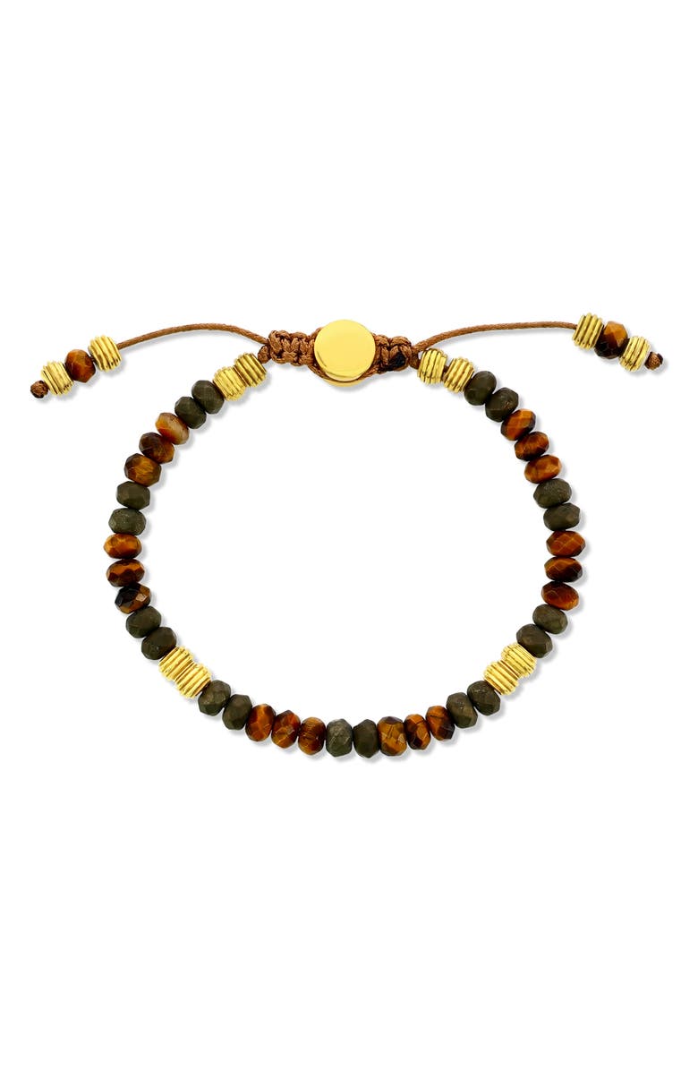 BLACKJACK Men's Beaded Slider Bracelet, Main, color, 