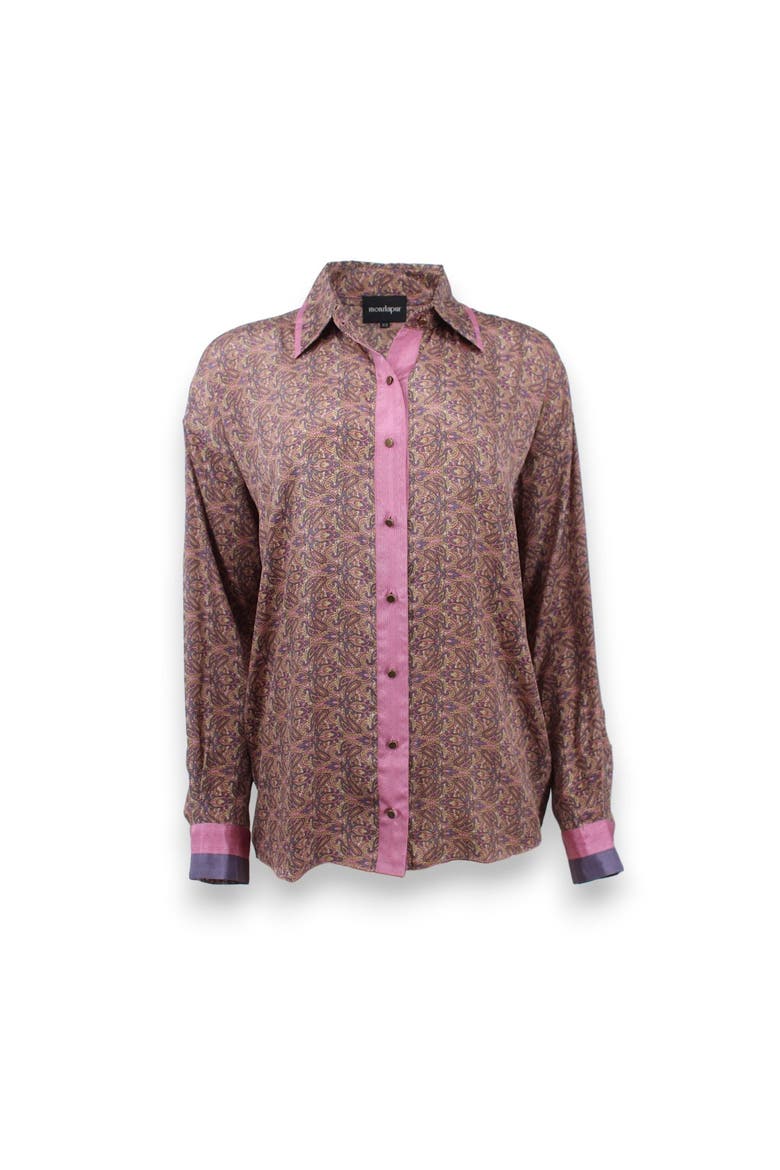Paisley Motif Long Sleeve Shirt, Alternate, color, Lilac