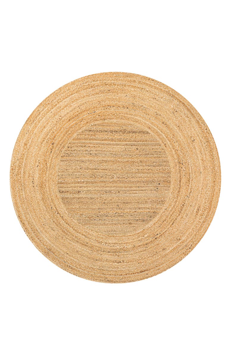 JONATHAN Y Harmony Boho Jute Circle Round Area Rug, Main, color, Natural