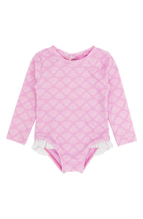 Kids' Coastal Cutie Long Sleeve UPF 50+ One-Piece Rashguard Swimsuit (Baby & Toddler)