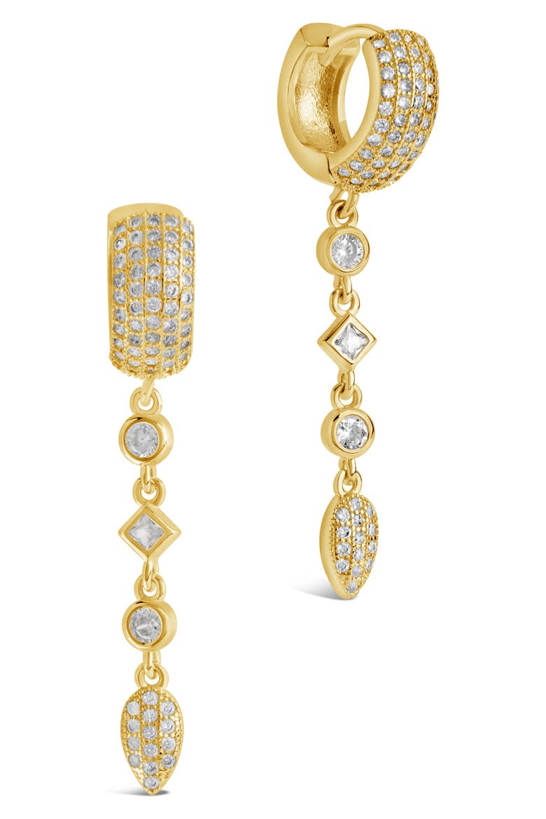 Malin Drop Hoop Earrings, Main, color, GOLD