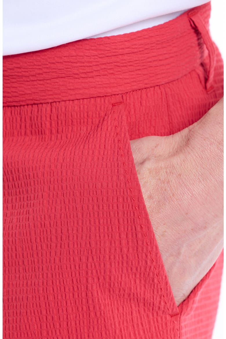 Thresher Crinkled Woven Shorts, Alternate, color, RED