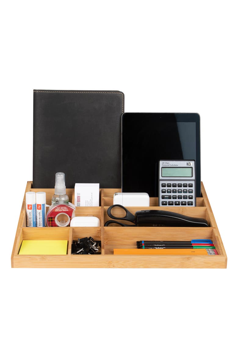 Theodore Desktop Organizer, Alternate, color, Beige