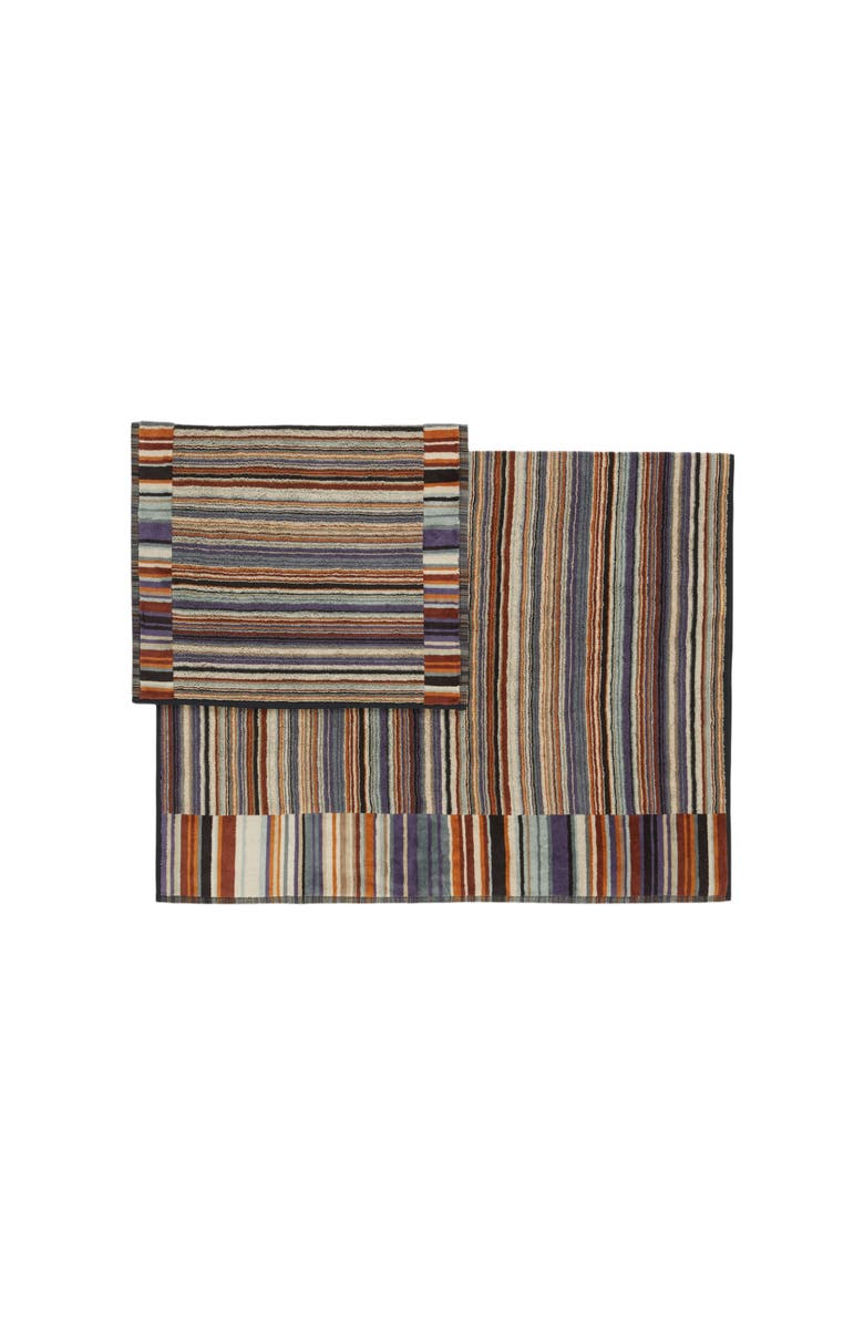 Missoni Home 2-piece Jazz Bath Towel Set In Striped Cotton Terry, Alternate, color, Multicoloured