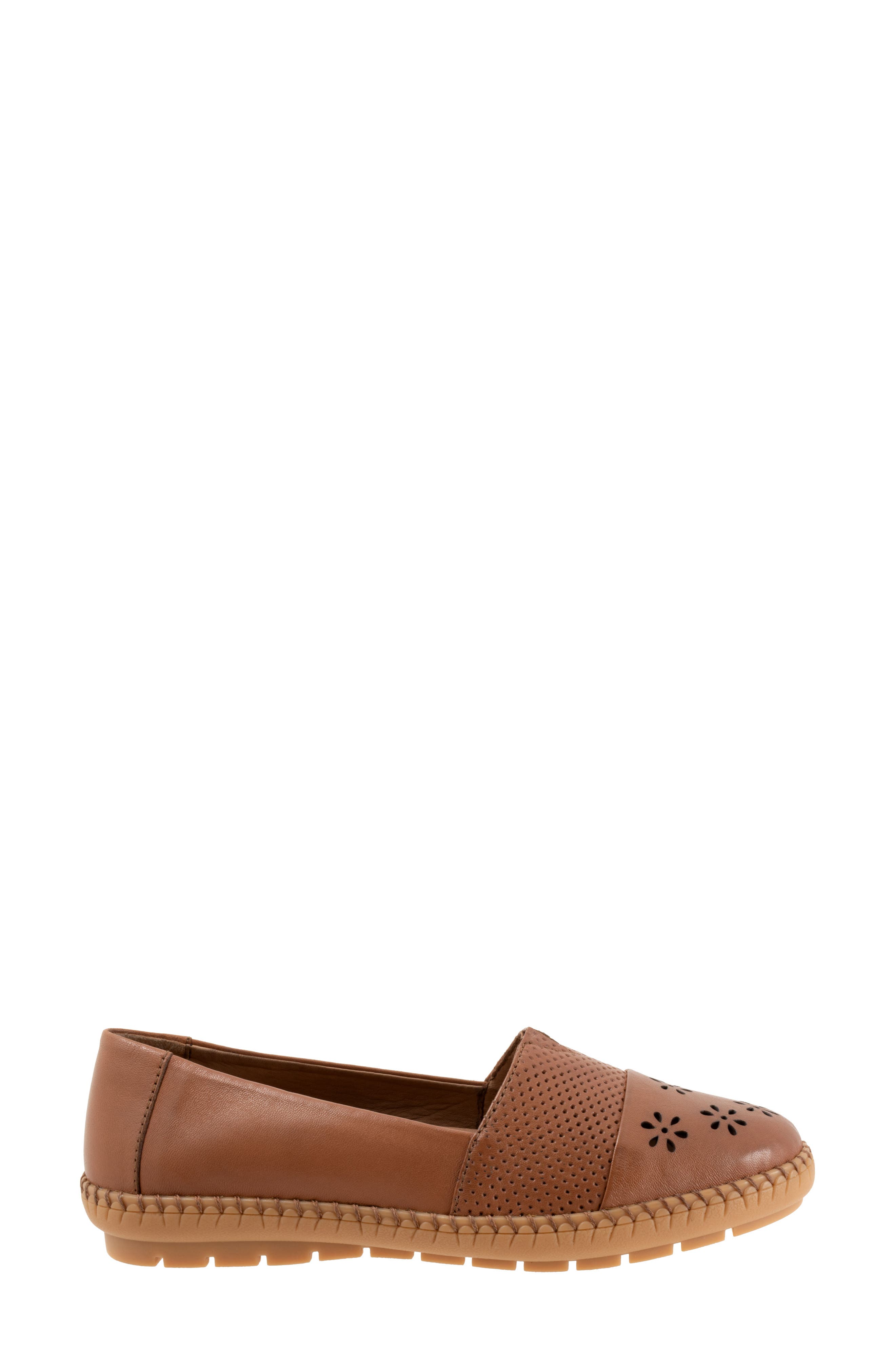 Ruby Perforated Loafer, Alternate, color, LUGGAGE