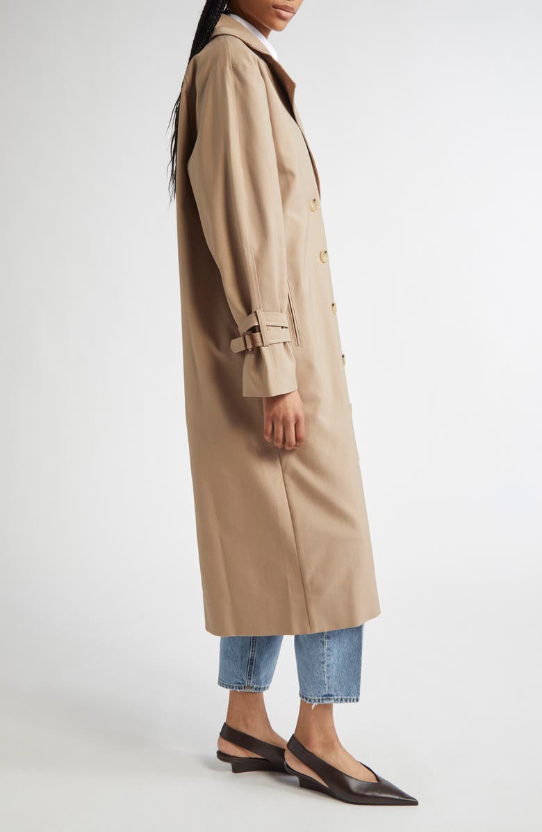 TOTEME Signature Water Repellent Trench Coat, Alternate, color, Khaki