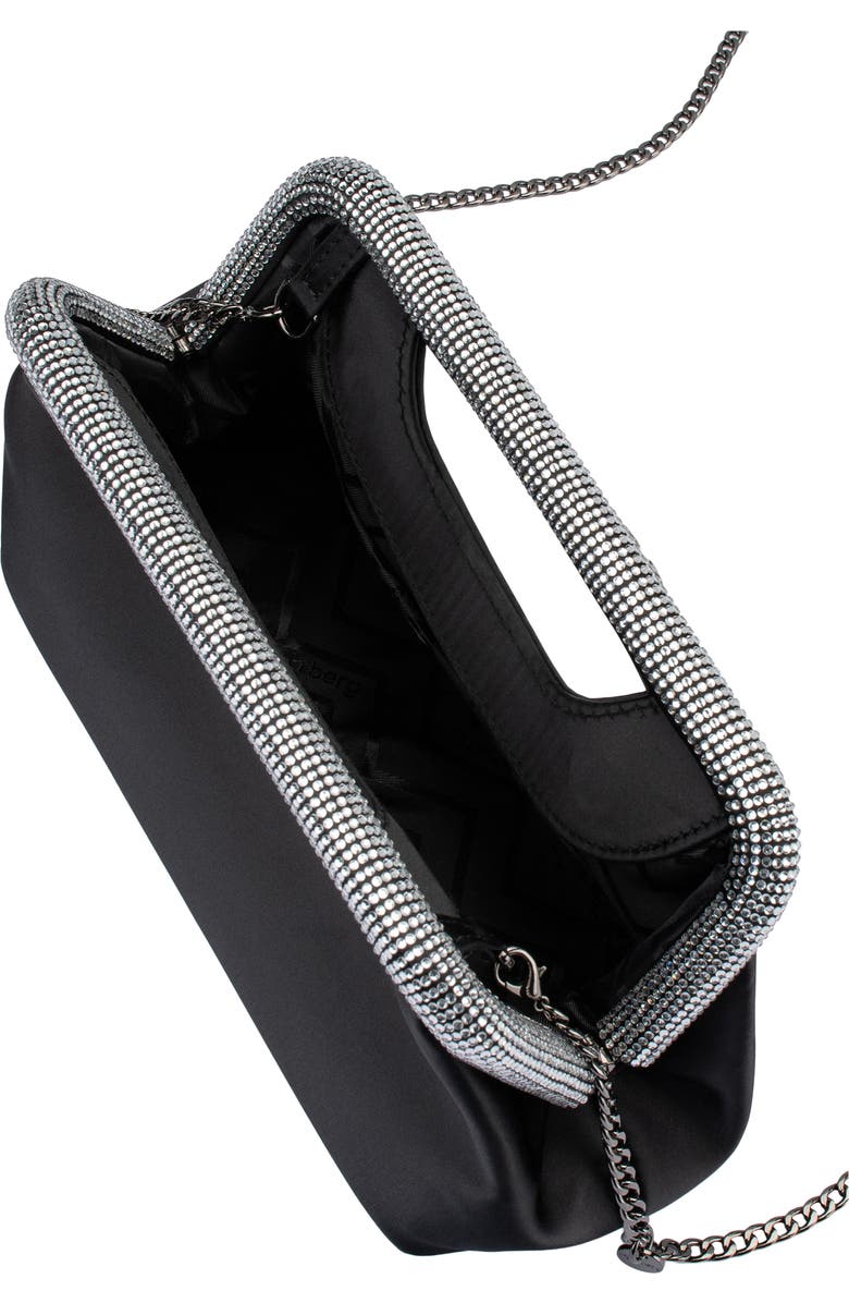 Olga Berg Eleanor Crystal Top Handle Bag, Alternate, color, Black