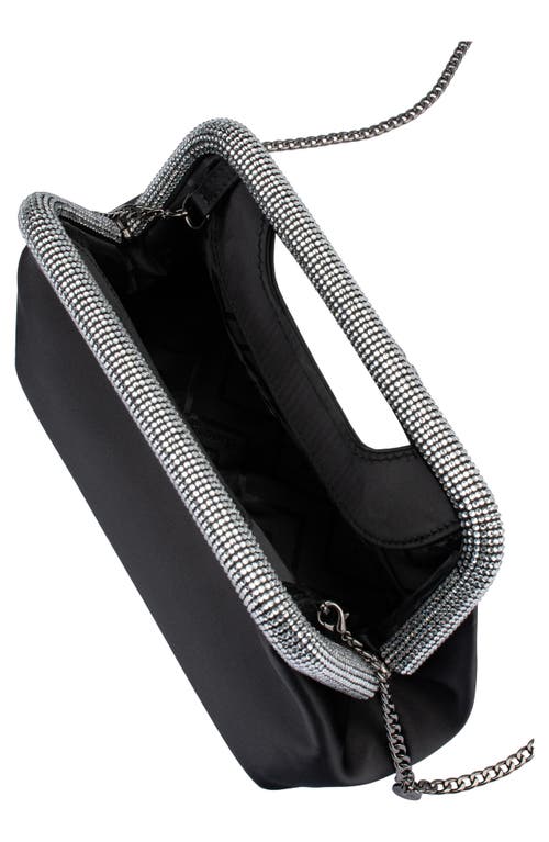 Olga Berg Eleanor Crystal Top Handle Bag In Black