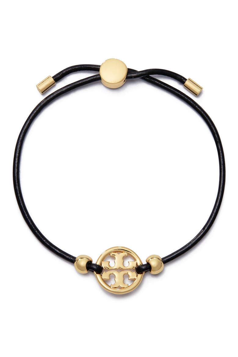 Icon Slider Bracelet, Main, color, TORY GOLD / BLACK