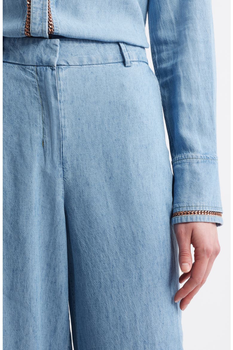 Wide Leg Chambray Pants, Alternate, color, LIGHT BLUE