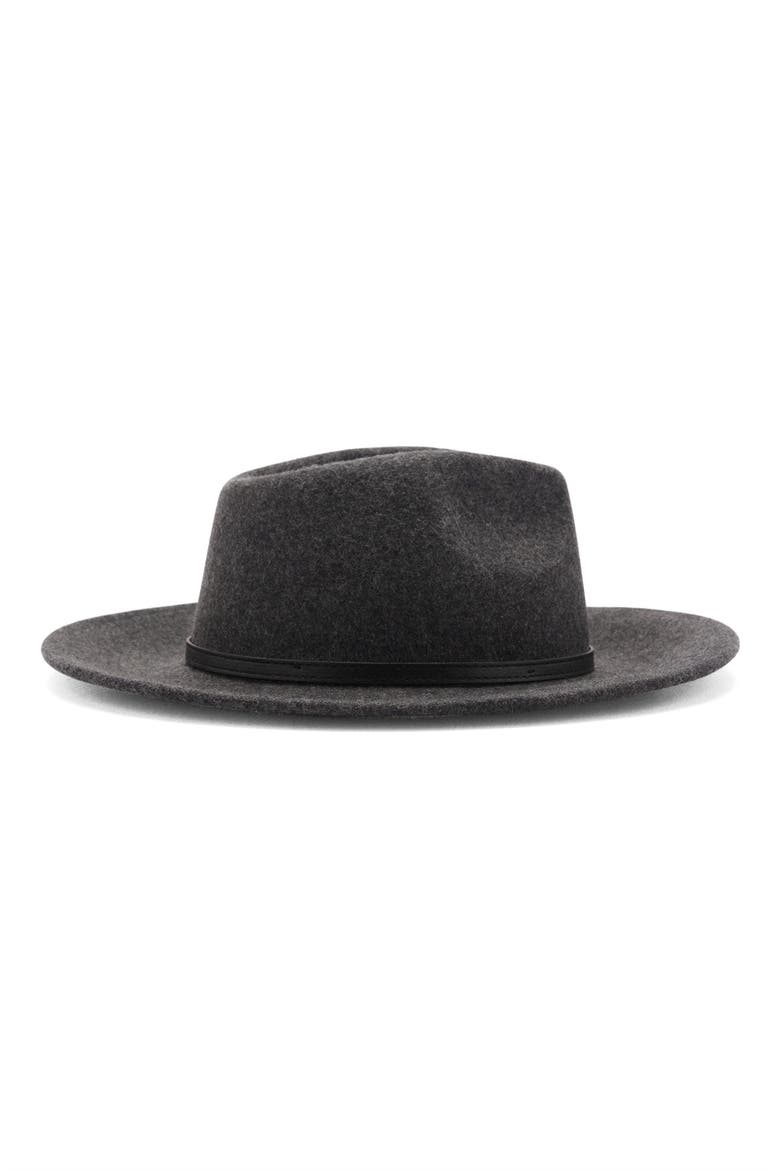 Wool Felt Fedora, Main, color, GREY