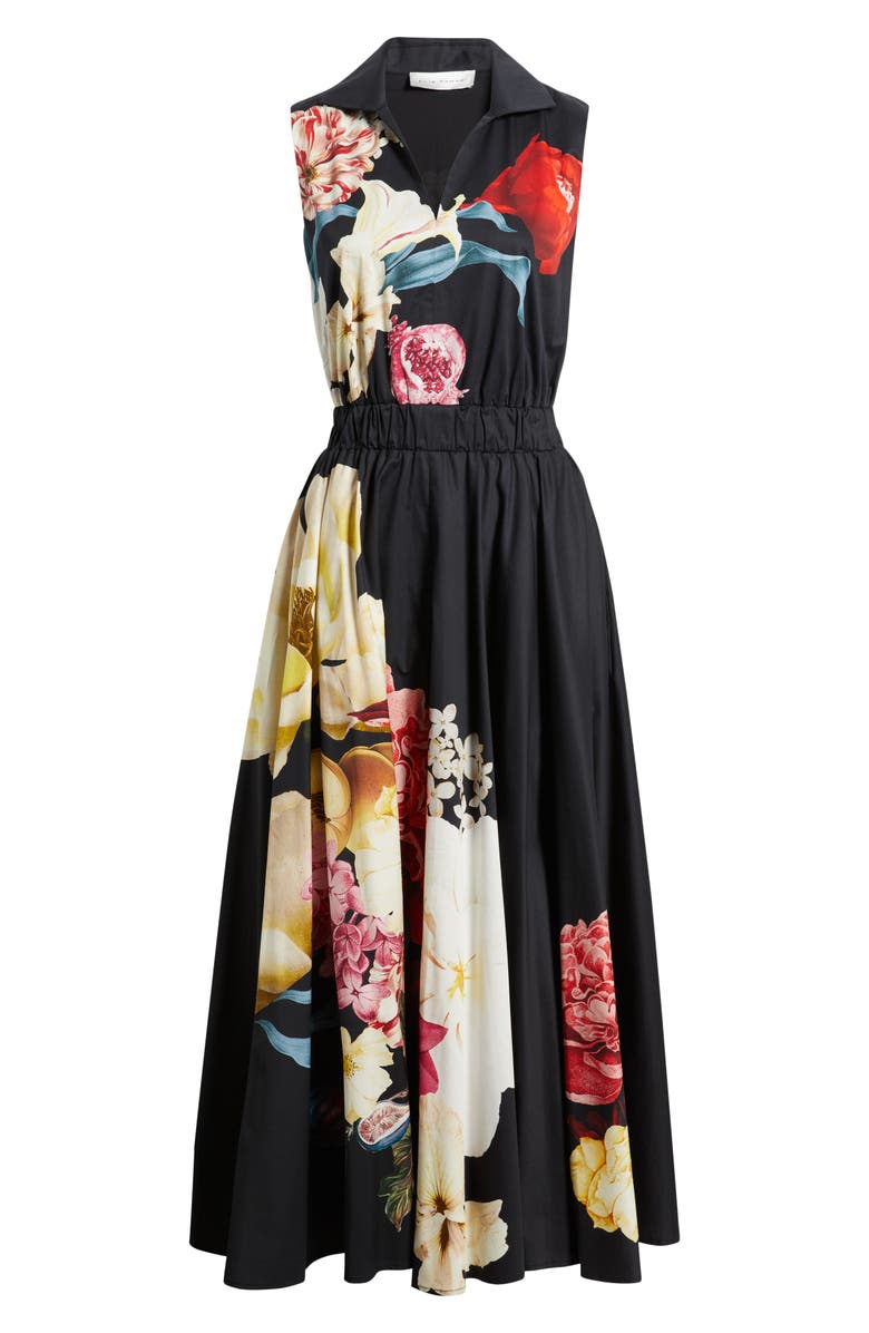 Elie Tahari Athena Regal Floral Print Sleeveless Maxi Dress, Alternate, color, 