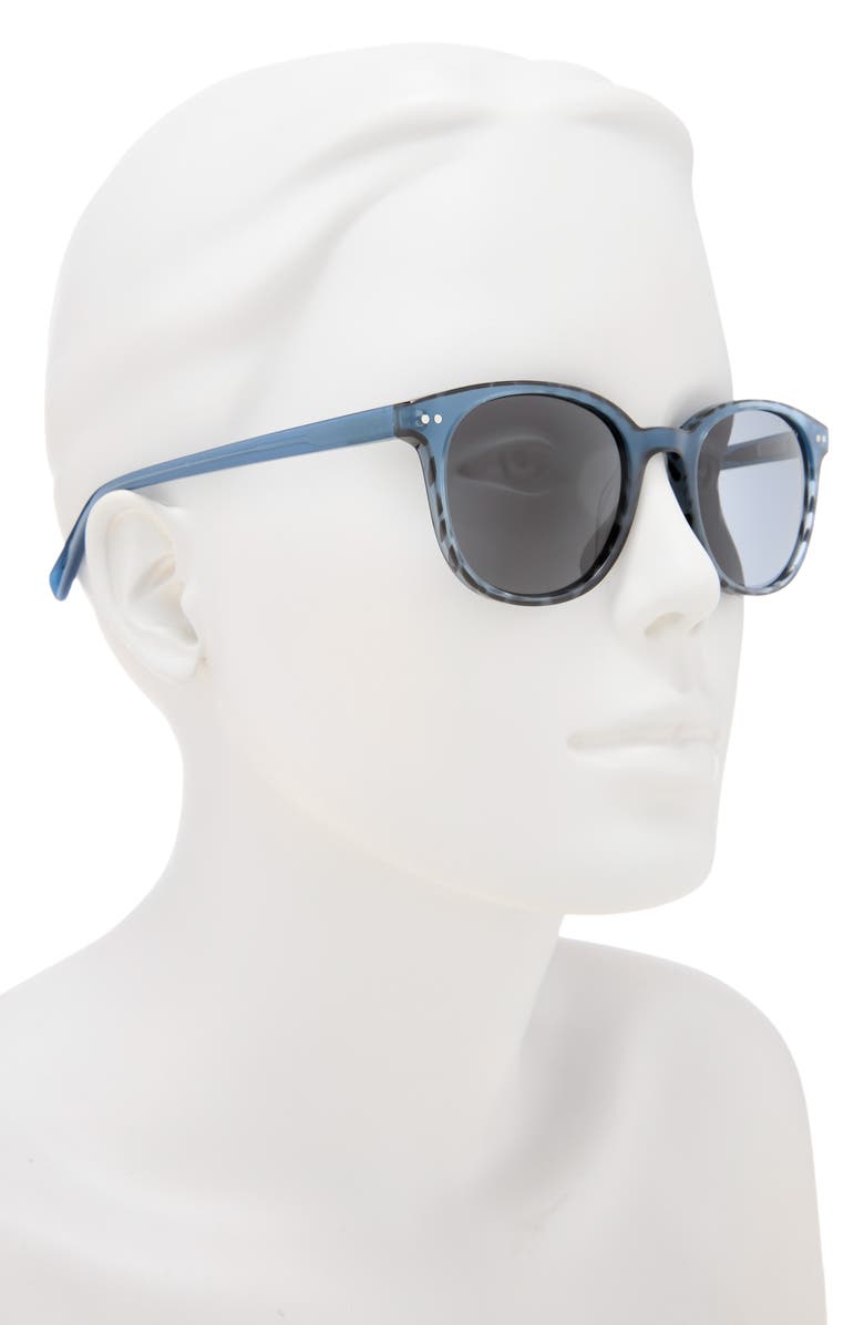 Ted Baker 51mm Polarized Round Sunglasses, Alternate, color, Blue