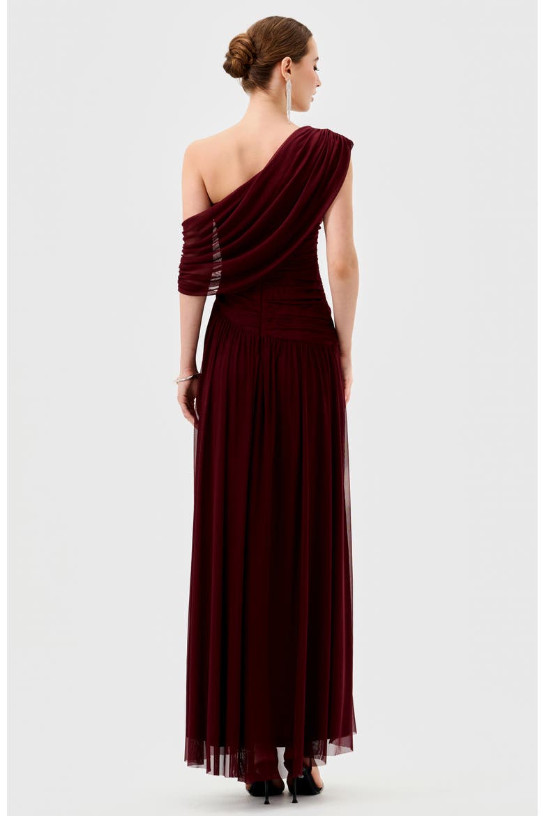Macie Draped Maxi, Alternate, color, MAHOGANY