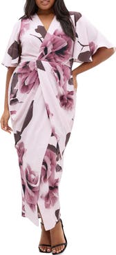 City Chic Braelynn Floral Print Maxi Dress