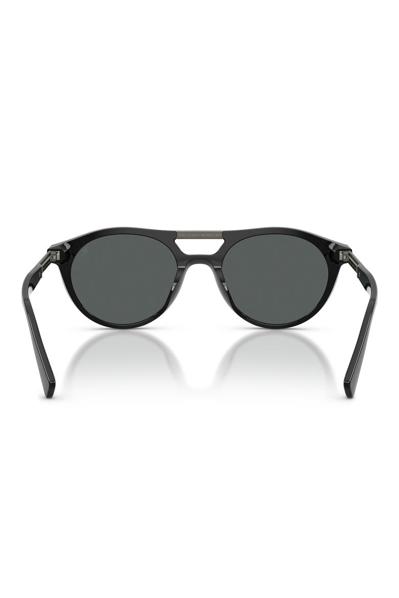 51mm Polarized Oval Sunglasses, Alternate, color, BLACK