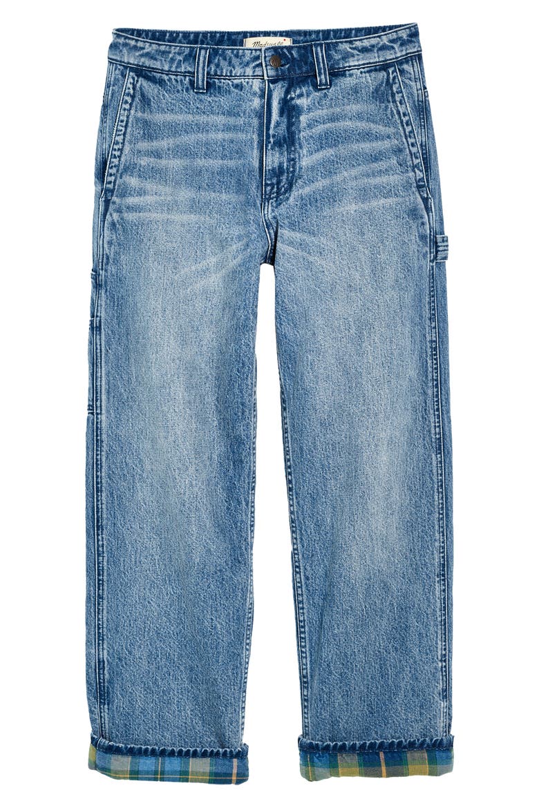 Flannel Lined Carpenter Jeans, Alternate, color, KENTON