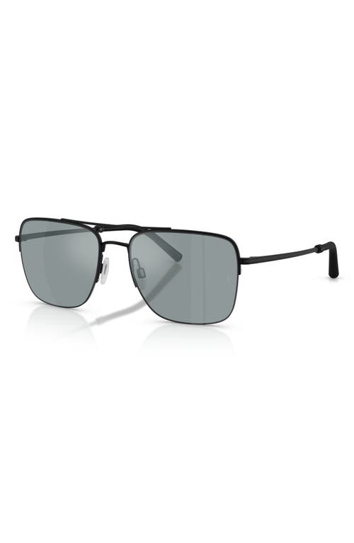 Oliver Peoples Roger Federer 56mm Polarized Pilot Sunglasses In Black