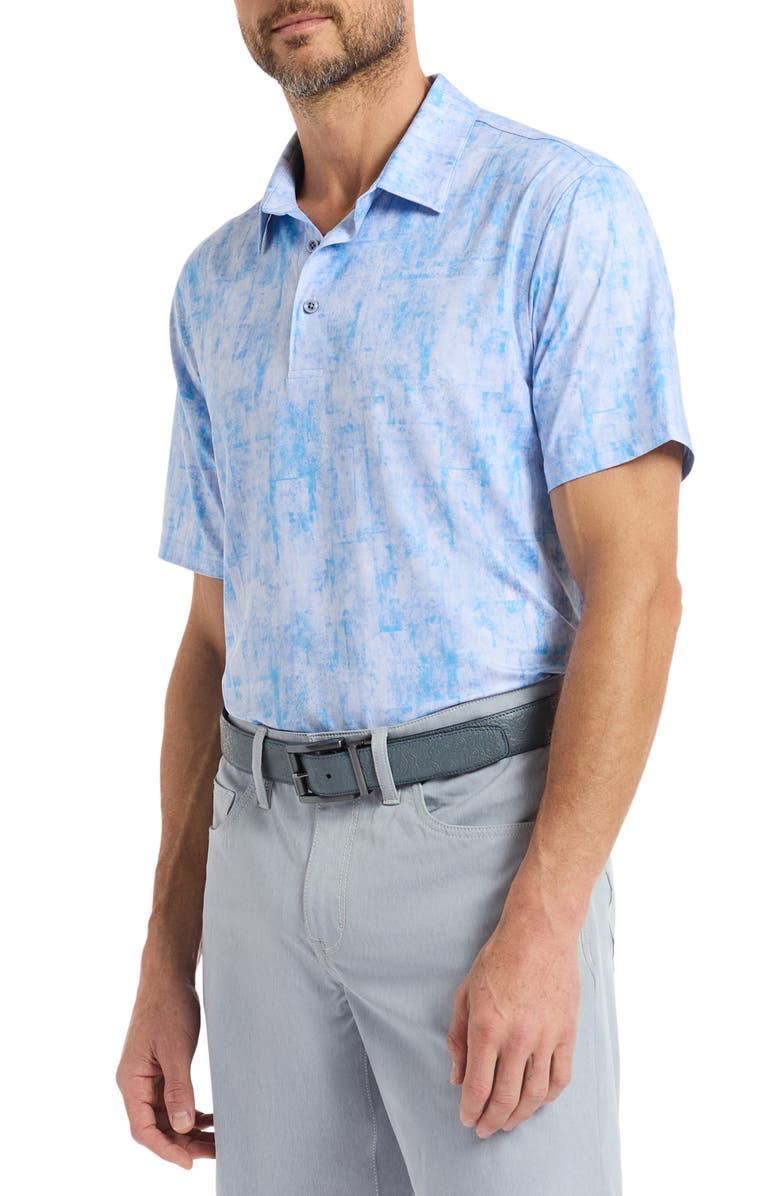 Robert Graham Waters Knit Polo, Alternate, color, Light Blue