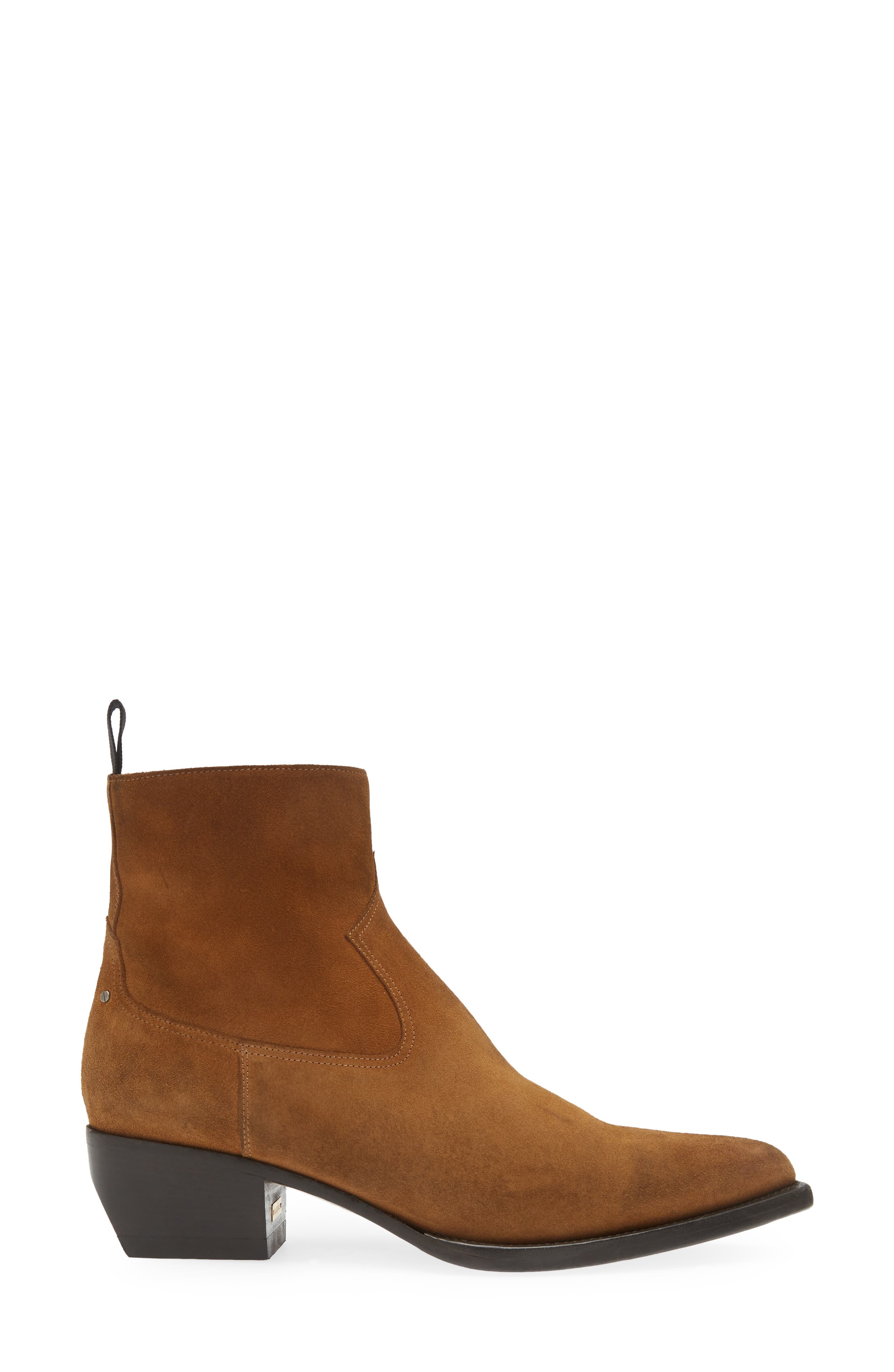 Golden Goose Debbie Pointed Toe Western Boot, Alternate, color, Cognac