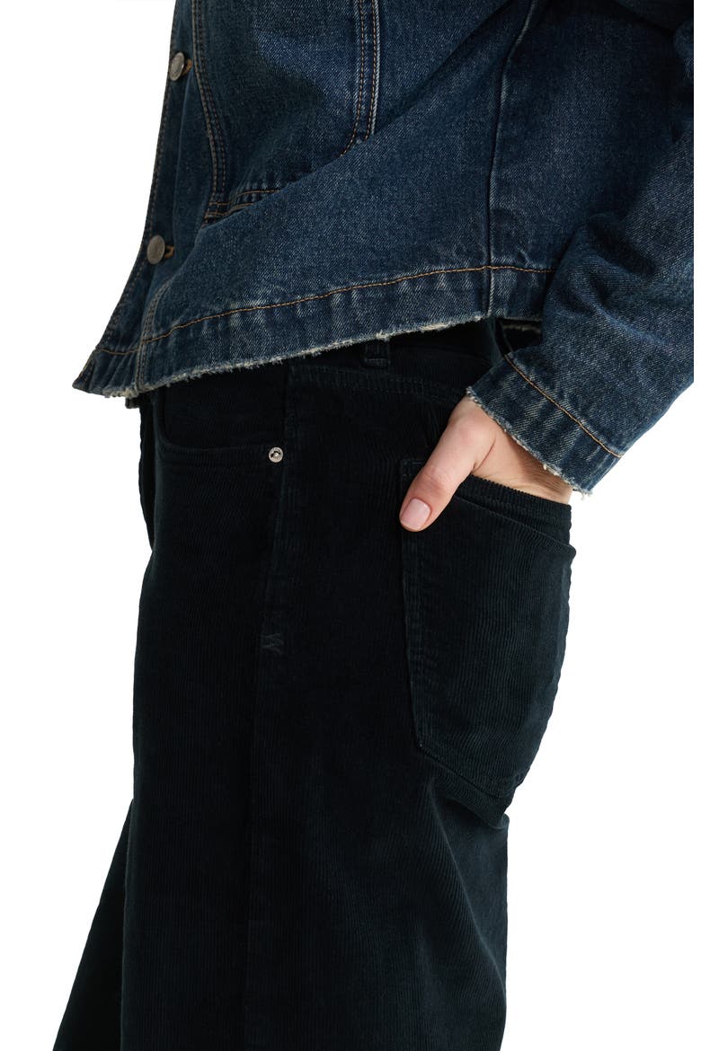 NCE High Waist Wide Leg Corduroy Jeans, Alternate, color, KNIGHT