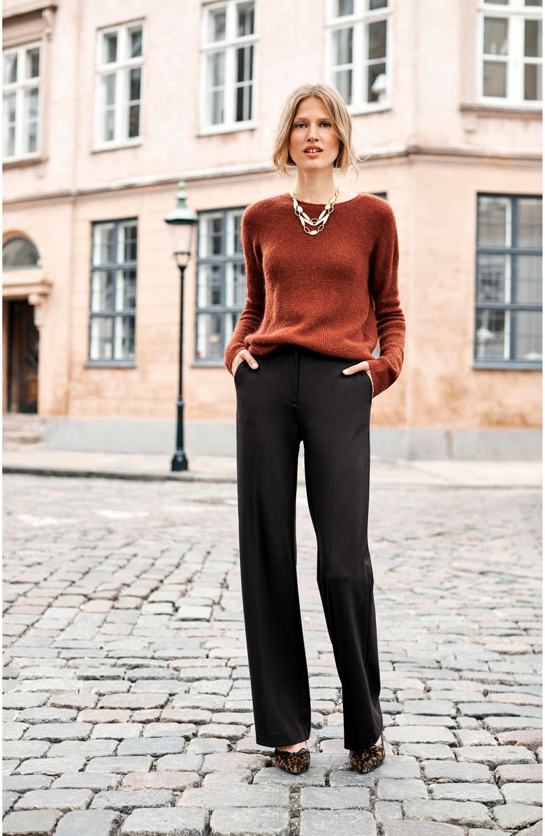 Boden Hampshire Wide Leg Ponte Pants, Alternate, color,