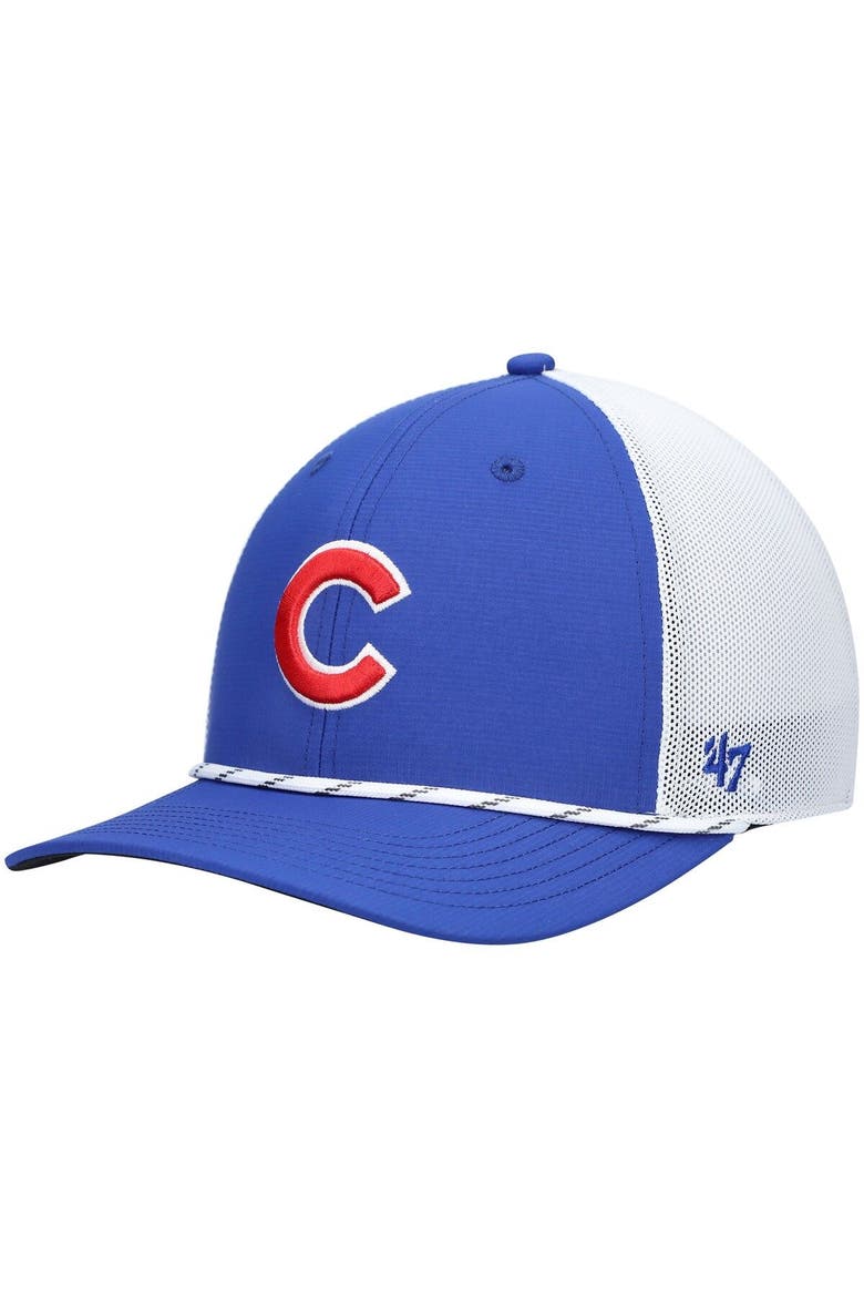 Men's '47 Royal/White Chicago Cubs Burden Trucker Snapback Hat, Main, color, Royal