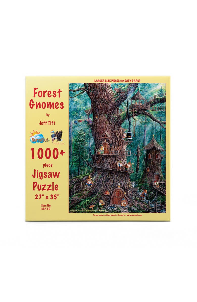 Sunsout Forest Gnomes 1000 piece Jigsaw Puzzle for Adults Large Pieces, Alternate, color, Multicolor