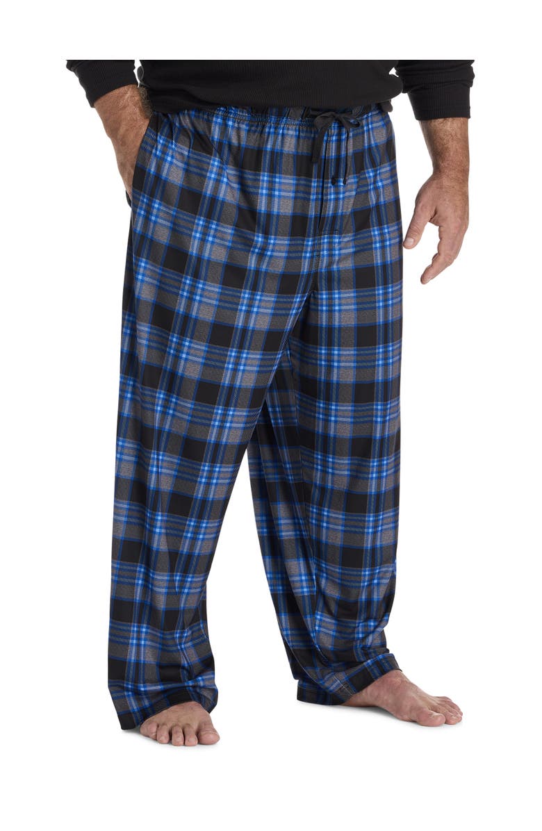 Harbor Bay by DXL Big & Tall Winter Wonderland Knit Lounge Pants, Main, color, Black