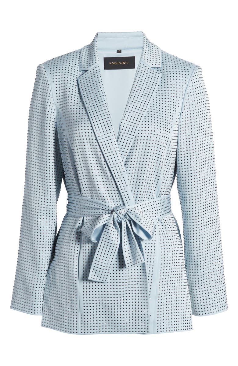 KOBI HALPERIN Brett Rhinestone Embellished Silk Wrap Jacket, Alternate, color, Chambre