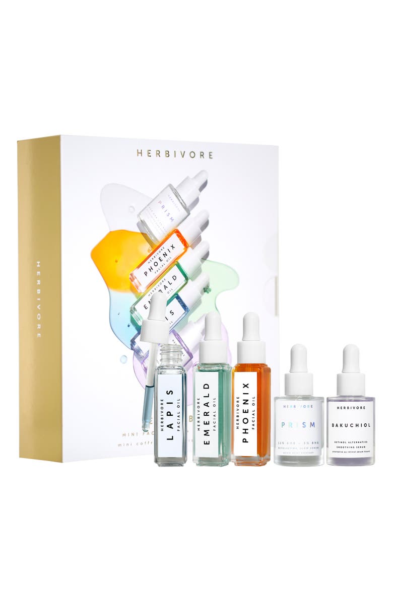 Herbivore Botanicals Jewel Box Mini Facial Oil & Serum Set, Main, color, 