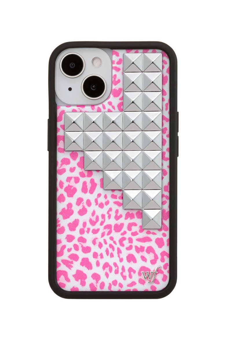 Pink Meow Stud iPhone Case, Main, color, Pink