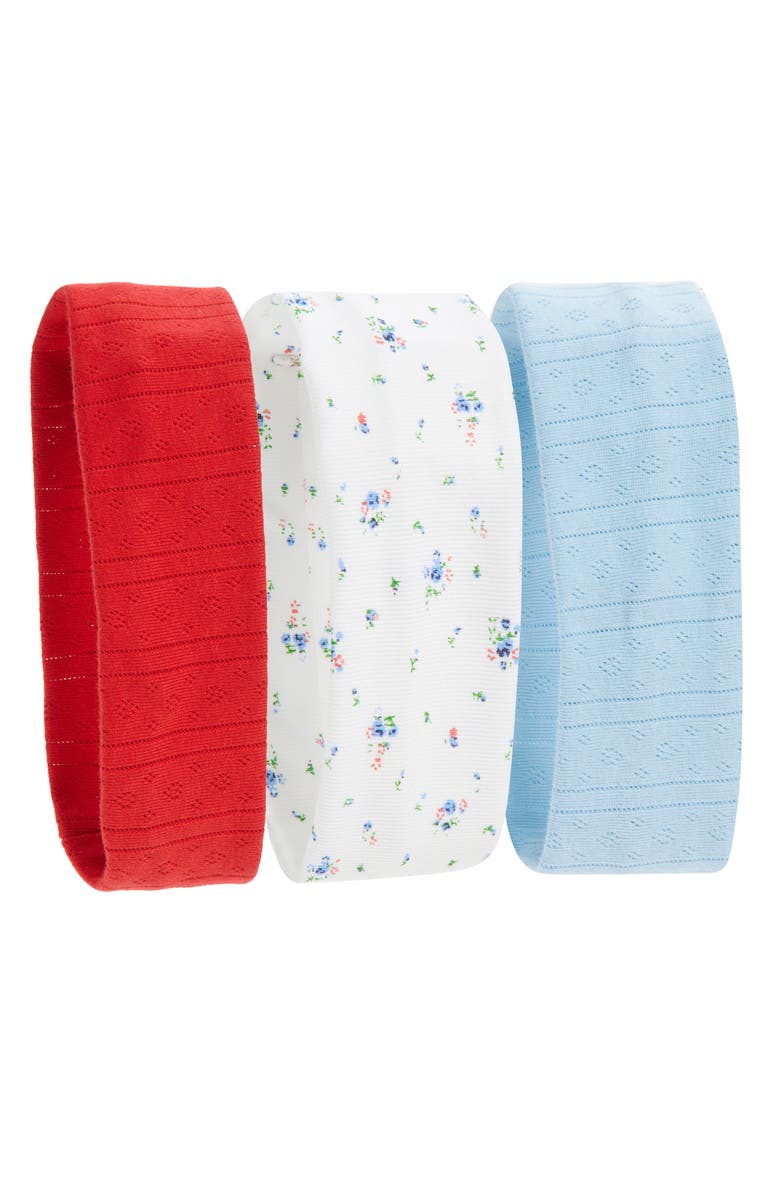 Capelli New York Kids' 3-Pack Floral Americana Fabric Headbands, Main, color, Pink Combo