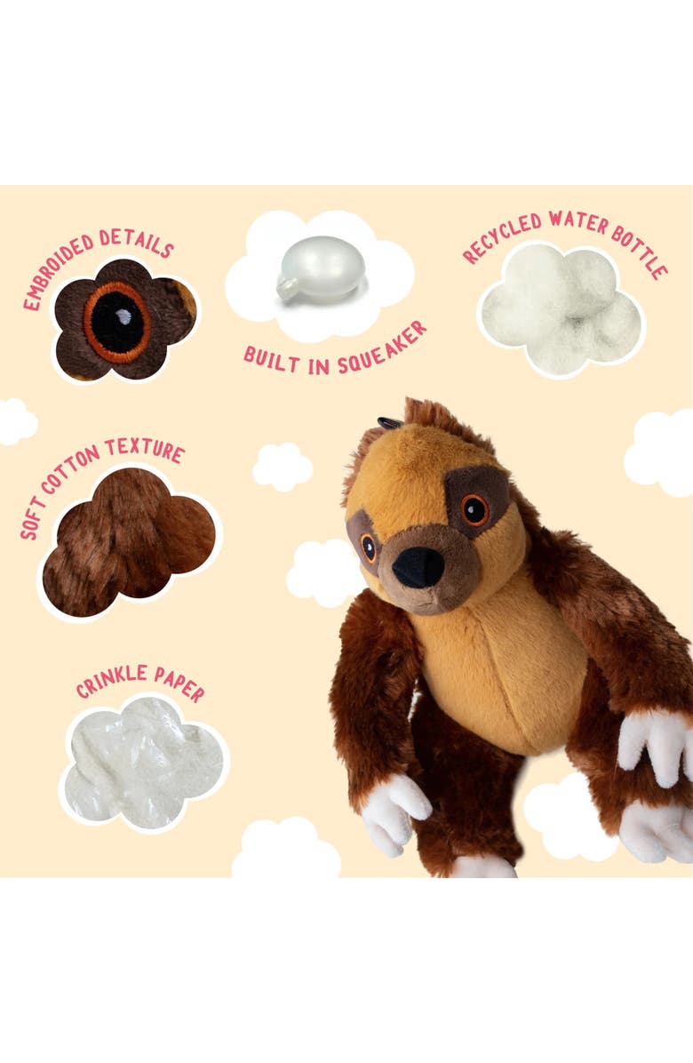 SnugArooz Plush Dog Toy, Squeaks, Alternate, color, Brown