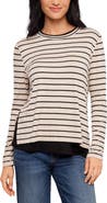 Karen Kane Striped Side Slit Top