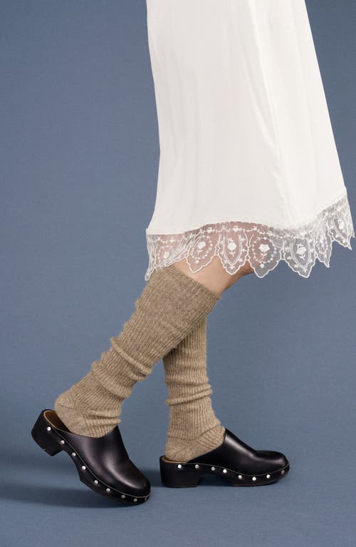Hansel From Basel Baby Alpaca Blend Knee High Socks In Brown