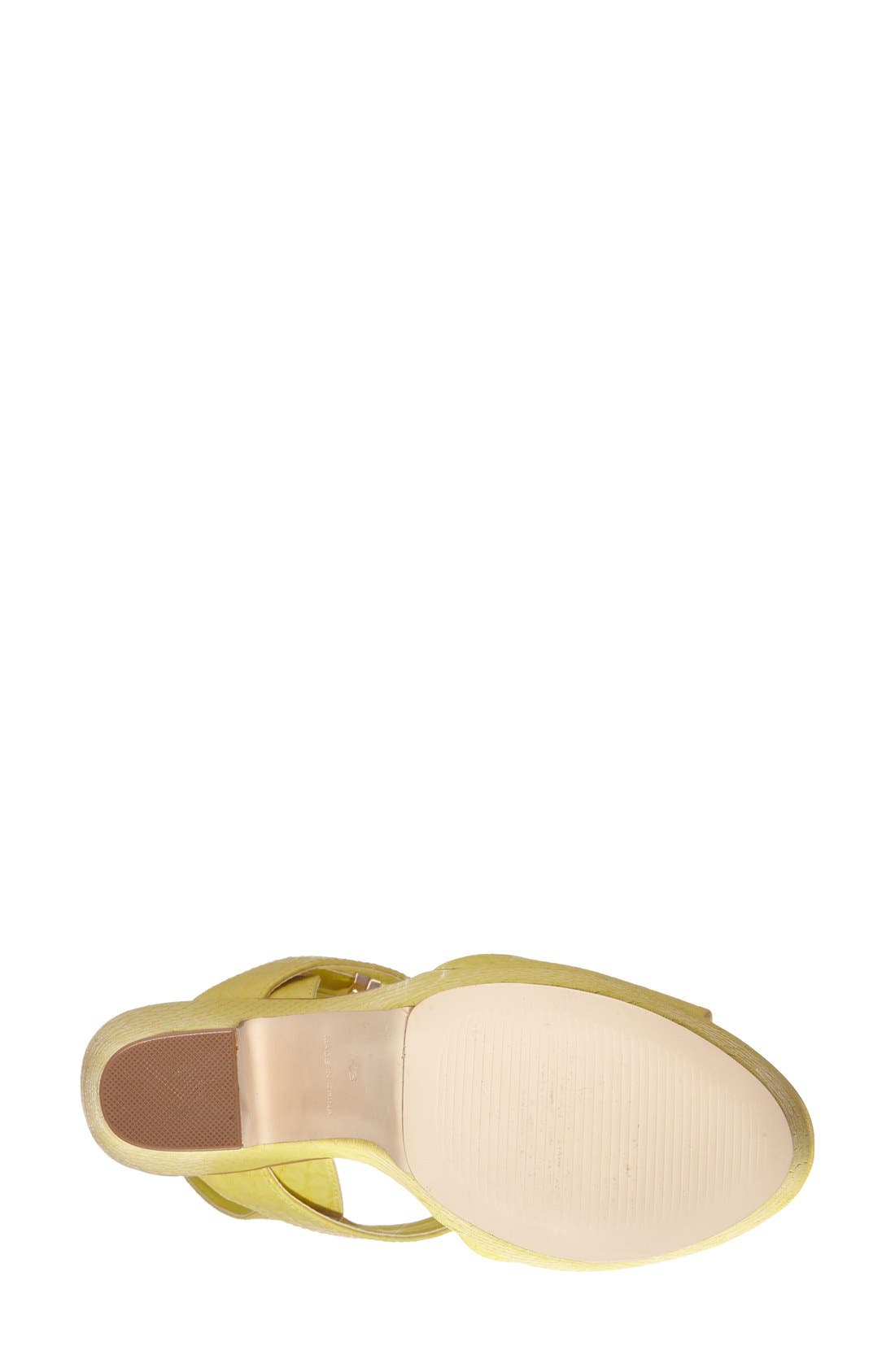 'Lenni2' Platform Sandal, Alternate, color, YELLOW