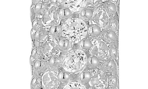 Chloe & Madison Chloe And Madison Small Pavé Cubic Zirconia Hoop Earrings In Silver