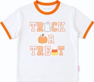 Bits & Bows Trick-or-Treat Halloween Bow Crewneck T-Shirt