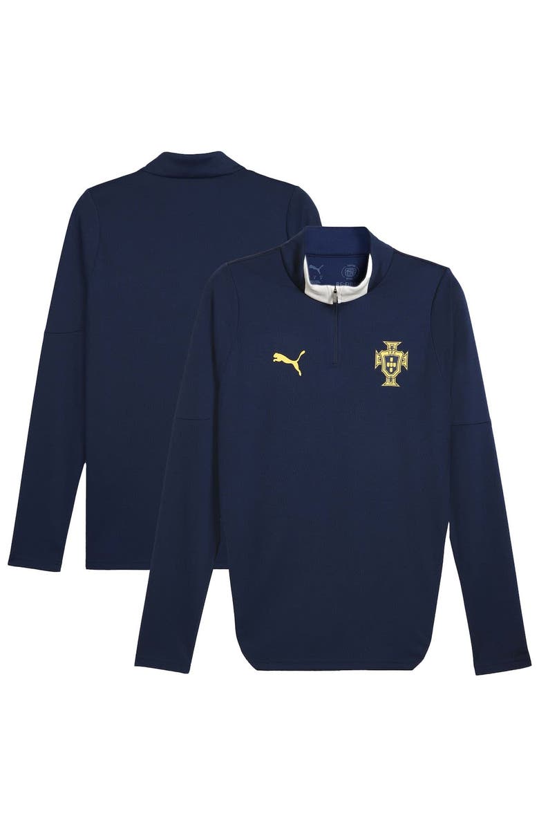 PUMA Men's Puma Blue Portugal National Team 2025 Quarter-Zip Training Jacket, Main, color,