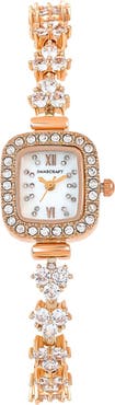 Danecraft Crystal Mother-of-Pearl Quartz Bracelet Watch, 20mm