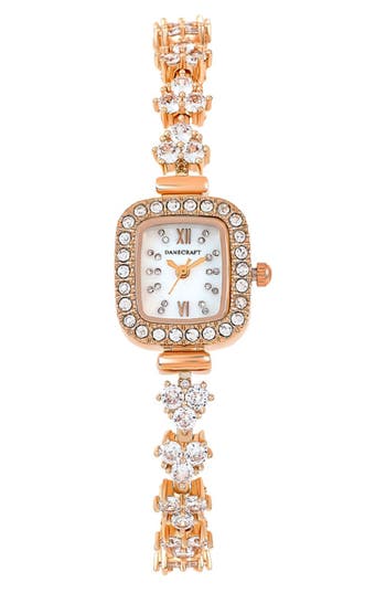 Danecraft Crystal Mother-of-pearl Quartz Bracelet Watch, 20mm