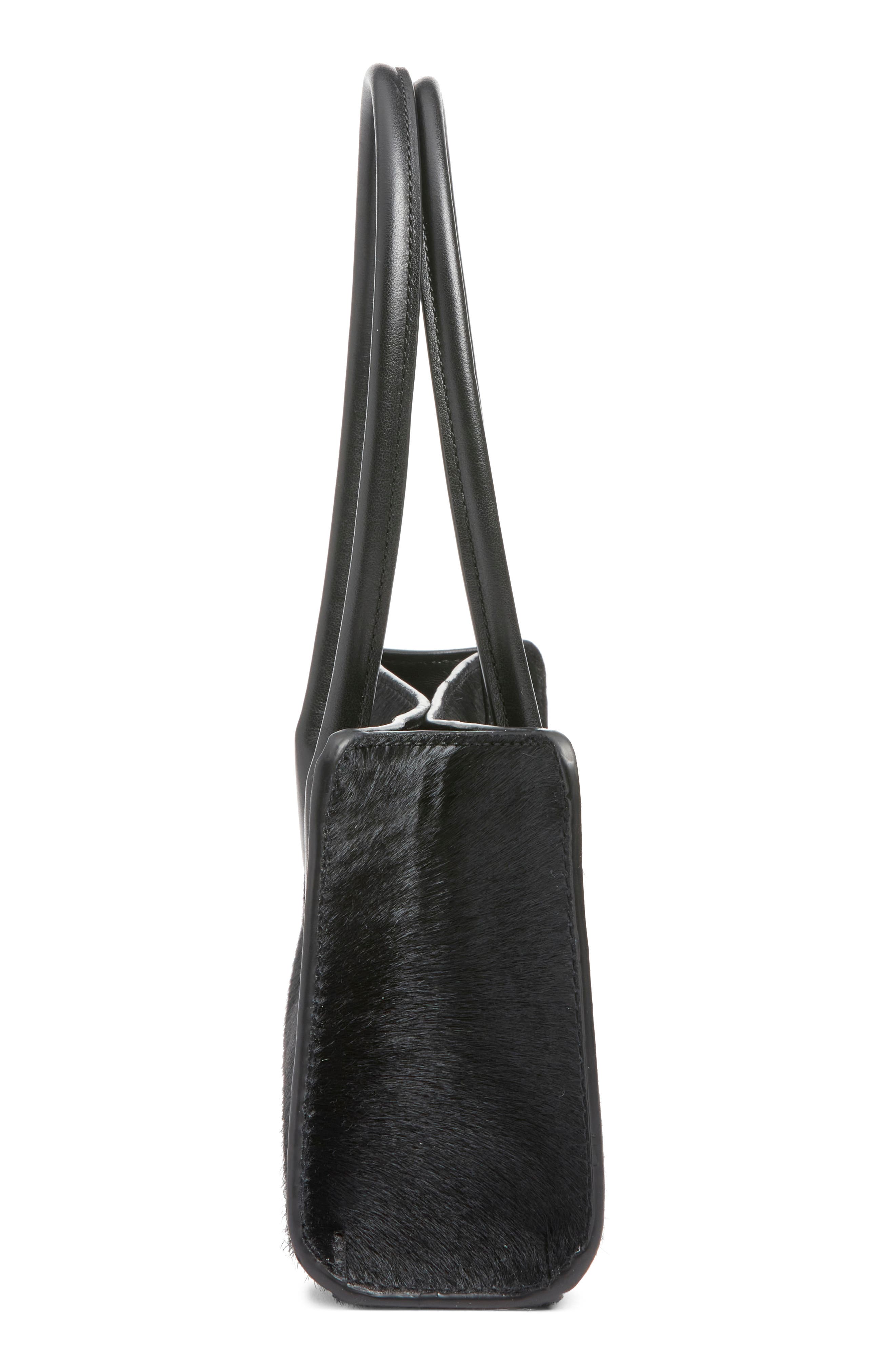 Lié Studio The Lou Top Handle Bag, Alternate, color, Black Calf Hair