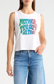 MOTHER The Strong & Silent Type Cotton Graphic Tank