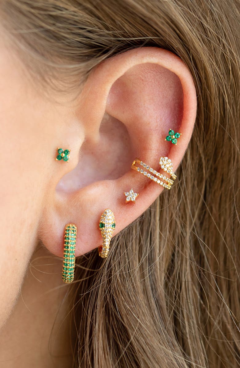 Girls Crew Viper Hoop Earrings, Alternate, color, Gold