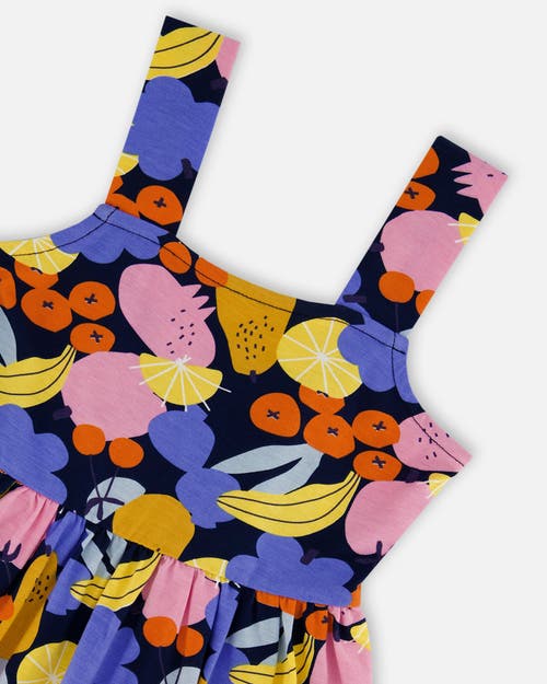 Deux Par Deux Girls' Printed Sleeveless Dress - Big Kid In Multicolored