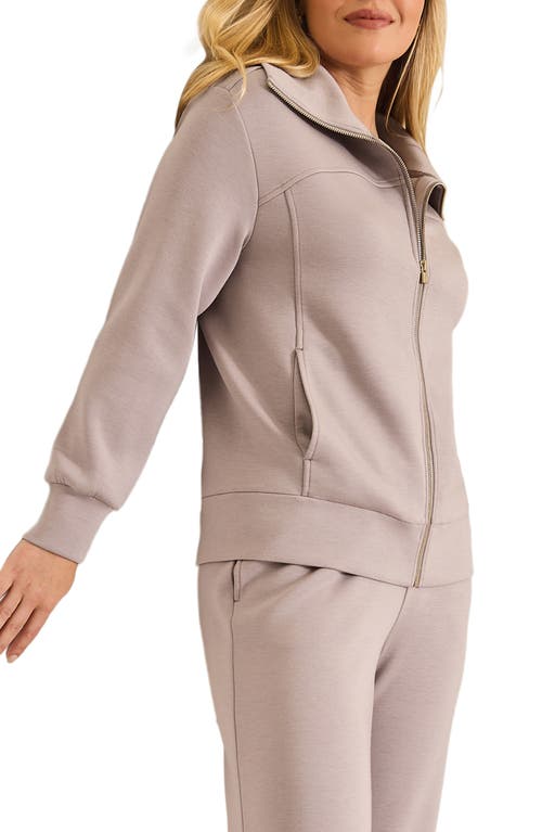 Tommy Bahama Palm Voyage Zip-up Sweatshirt Jacket In Grey Jasper