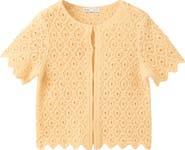 MANGO Openwork Crochet Knit Top